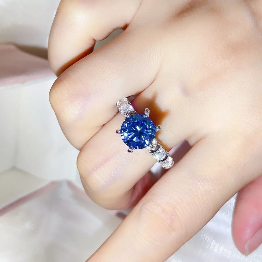 3 Carat 925 Sterling Silver Moissanite Ring Apparel and Accessories