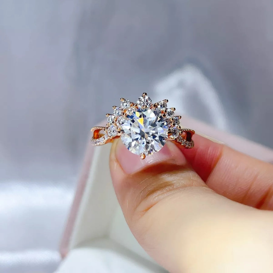 3 Carat 925 Sterling Silver Moissanite Ring Apparel and Accessories
