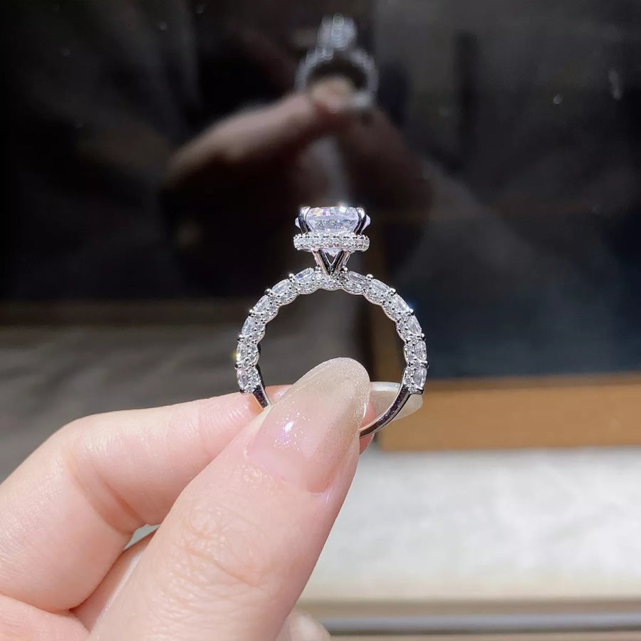 3 Carat 925 Sterling Silver Moissanite Ring Apparel and Accessories