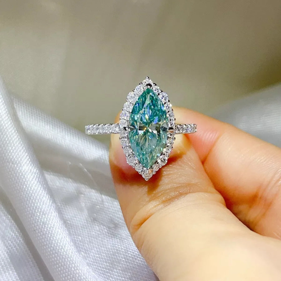 3 Carat 925 Sterling Silver Moissanite Ring Apparel and Accessories