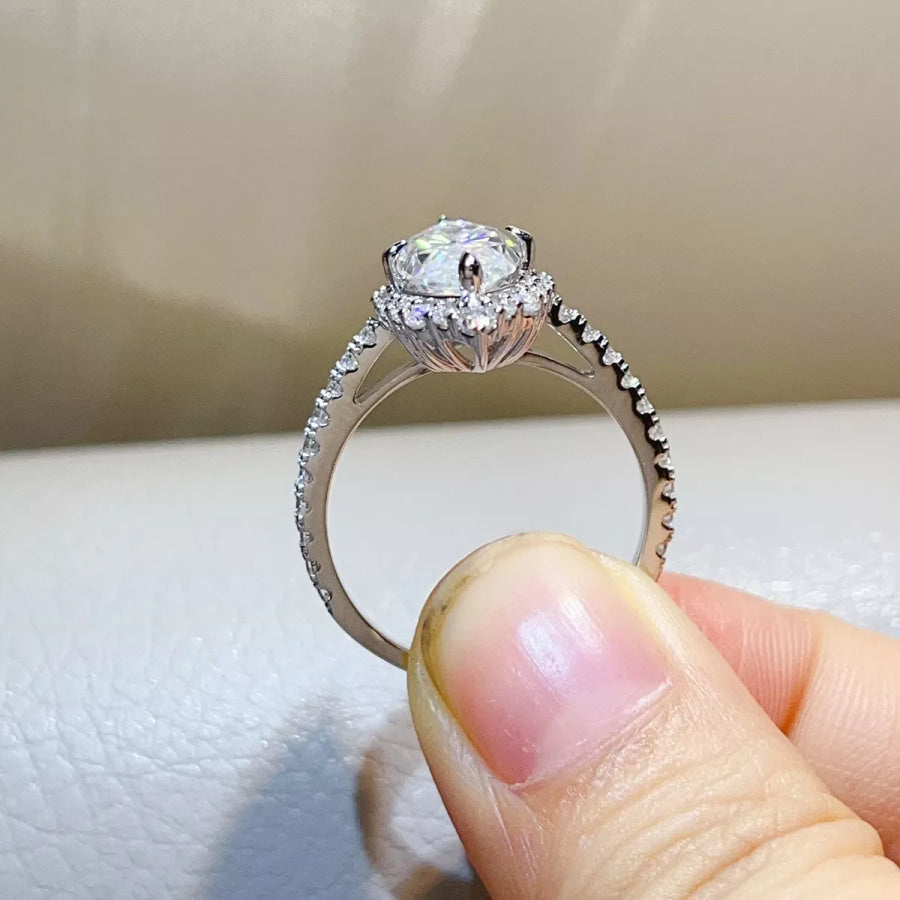 3 Carat 925 Sterling Silver Moissanite Ring Apparel and Accessories