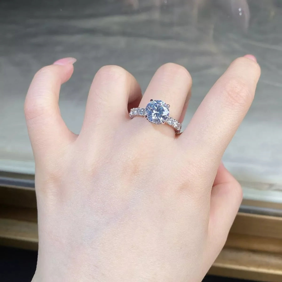3 Carat 925 Sterling Silver Moissanite Ring Apparel and Accessories