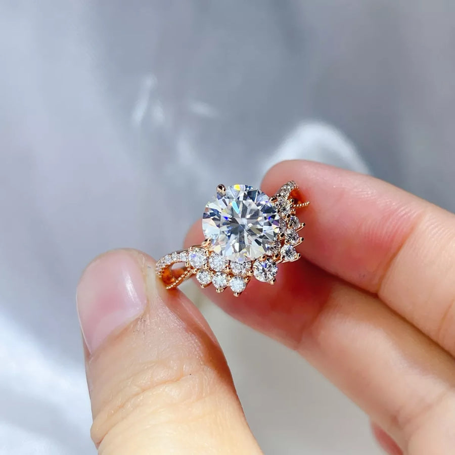 3 Carat 925 Sterling Silver Moissanite Ring Apparel and Accessories