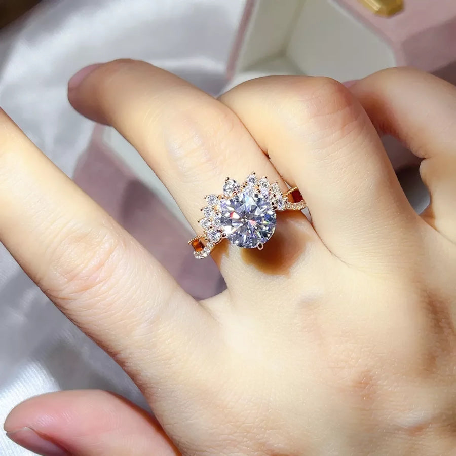 3 Carat 925 Sterling Silver Moissanite Ring Apparel and Accessories