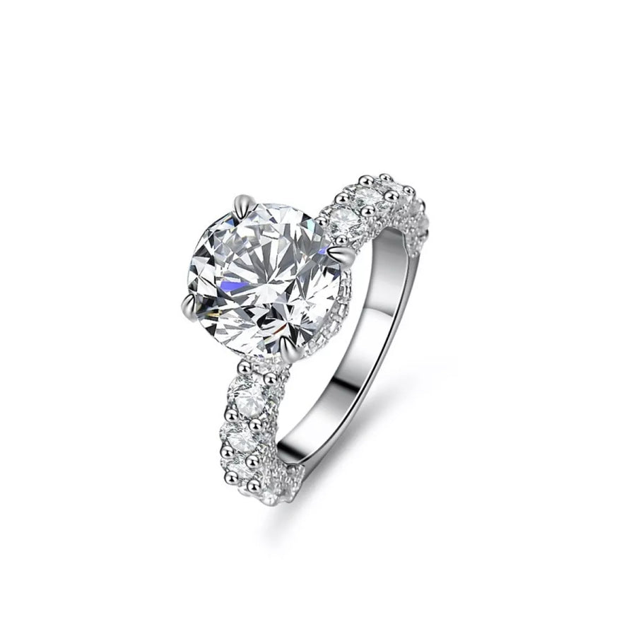 3 Carat 925 Sterling Silver Moissanite Ring Apparel and Accessories