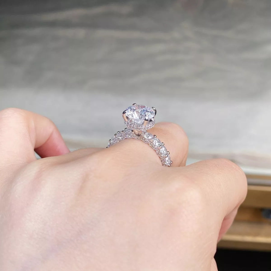 3 Carat 925 Sterling Silver Moissanite Ring Apparel and Accessories