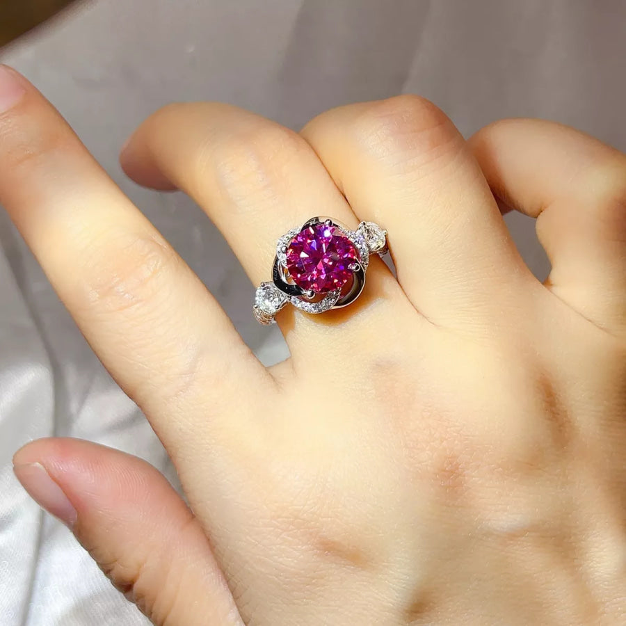 3 Carat 925 Sterling Silver Moissanite Ring Apparel and Accessories