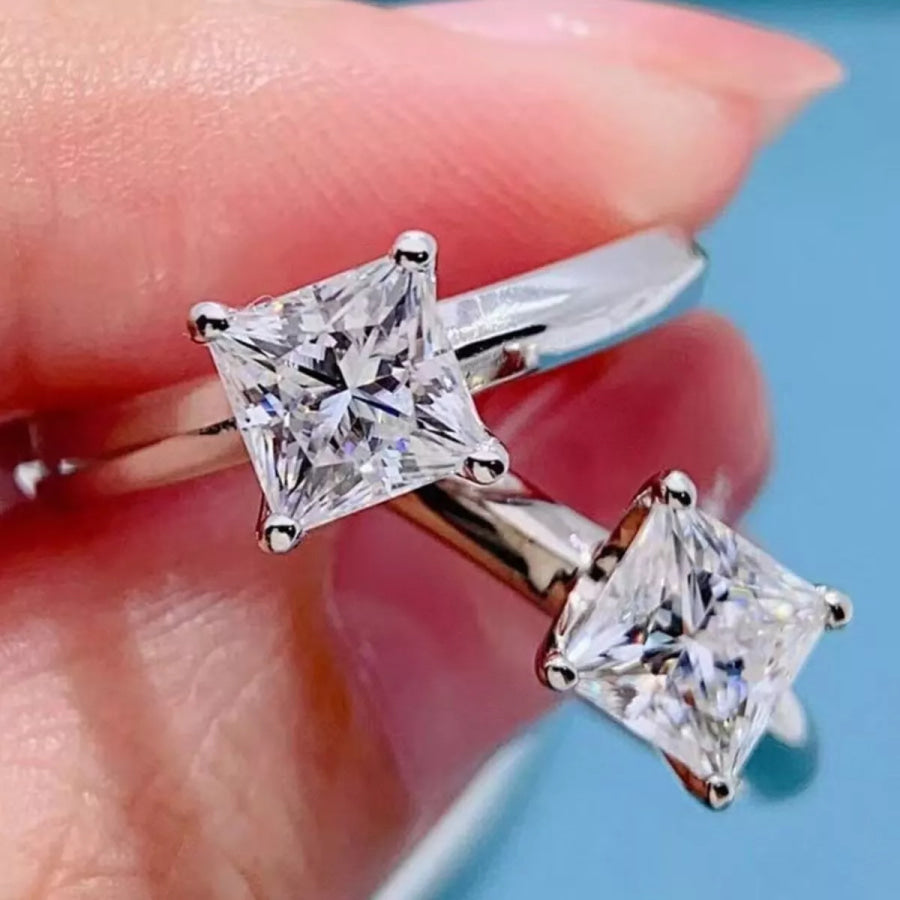 3 Carat 925 Sterling Silver Moissanite Ring Apparel and Accessories