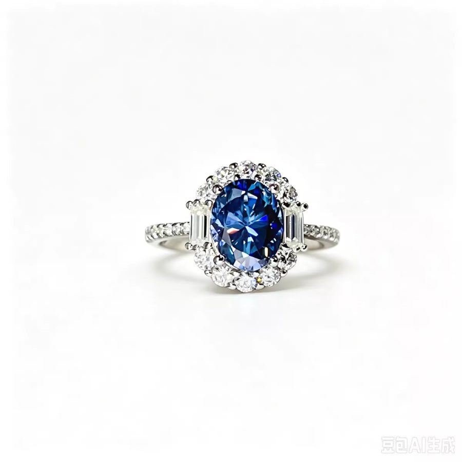 3 Carat 925 Sterling Silver Moissanite Ring Apparel and Accessories