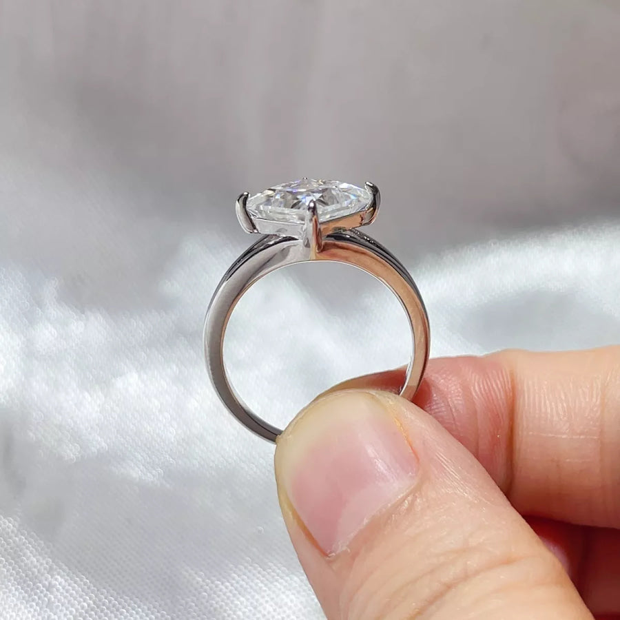3 Carat 925 Sterling Silver Moissanite Ring Apparel and Accessories