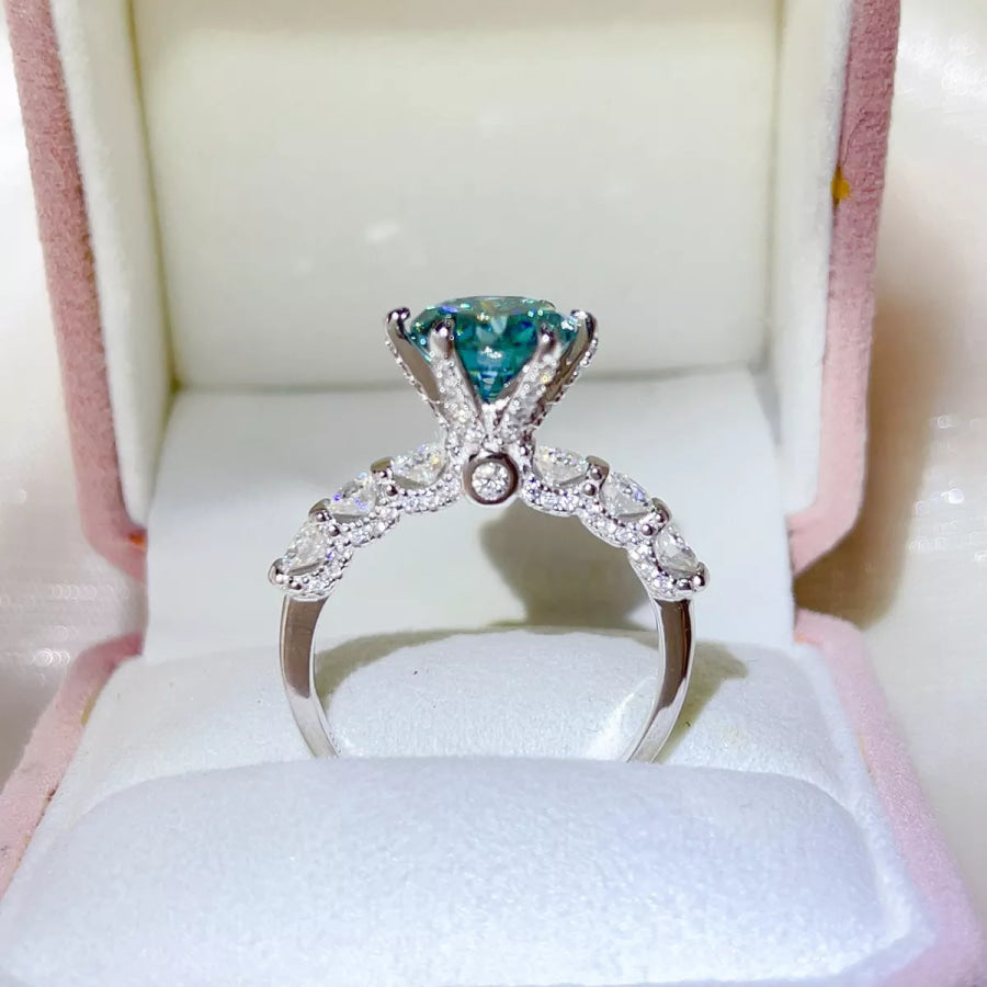 3 Carat 925 Sterling Silver Moissanite Ring Apparel and Accessories