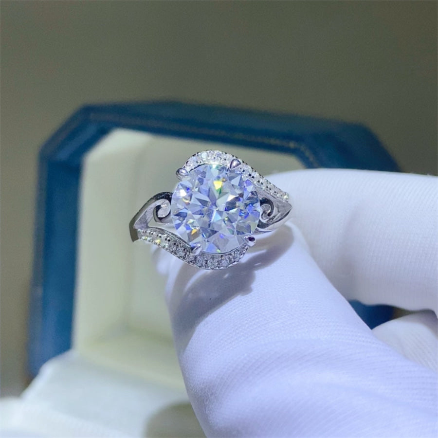 3 Carat Moissanite 925 Sterling Silver Ring Apparel and Accessories