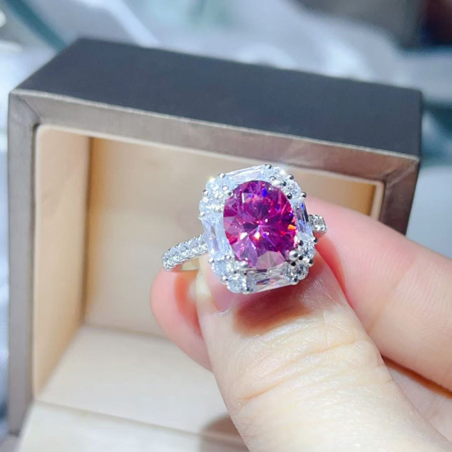 3 Carat Moissanite 925 Sterling Silver Ring Apparel and Accessories