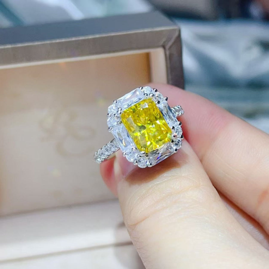 3 Carat Moissanite 925 Sterling Silver Ring Apparel and Accessories