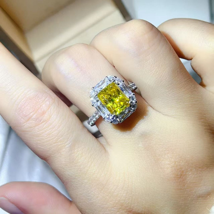 3 Carat Moissanite 925 Sterling Silver Ring Apparel and Accessories