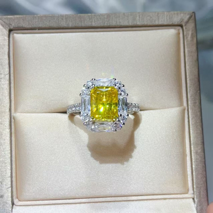 3 Carat Moissanite 925 Sterling Silver Ring Apparel and Accessories