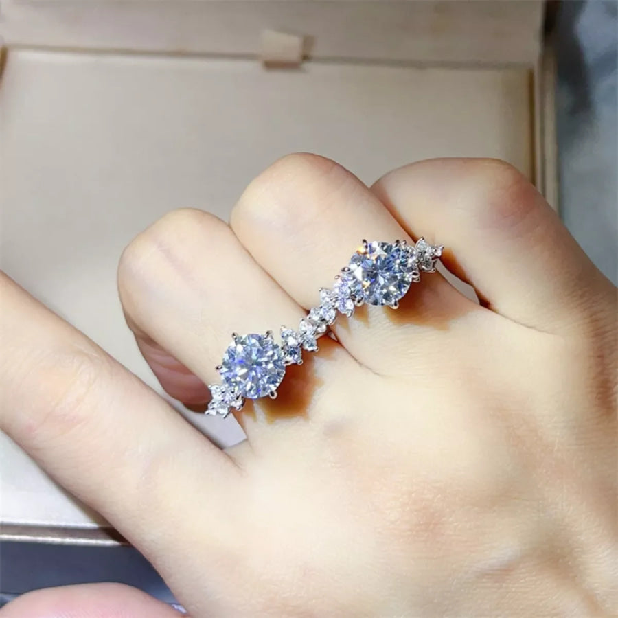 3 Carat Moissanite 925 Sterling Silver Ring Apparel and Accessories