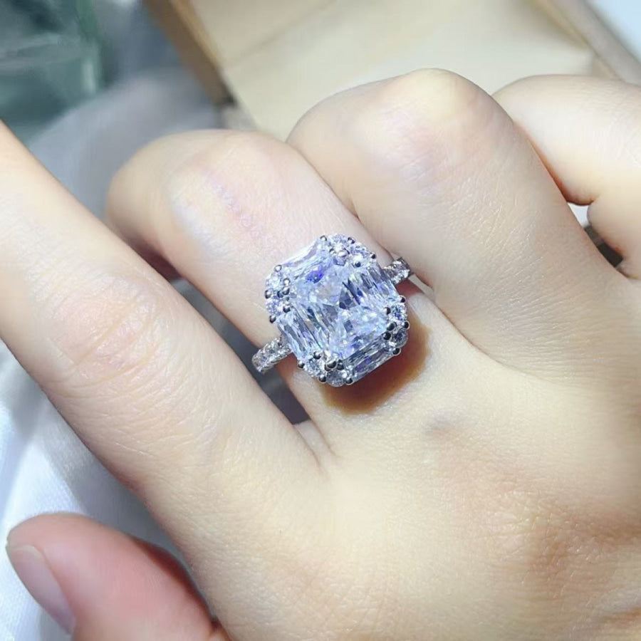 3 Carat Moissanite 925 Sterling Silver Ring Apparel and Accessories