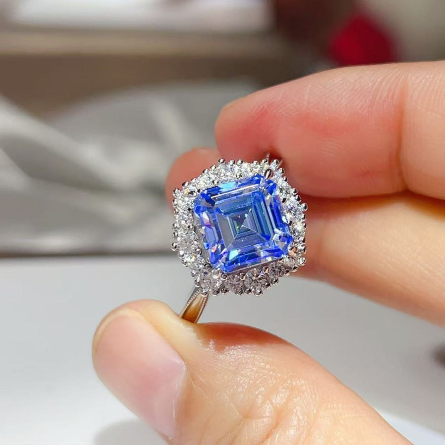 3 Carat Moissanite 925 Sterling Silver Ring Apparel and Accessories