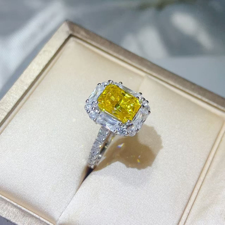 3 Carat Moissanite 925 Sterling Silver Ring Apparel and Accessories