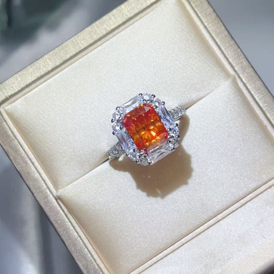 3 Carat Moissanite 925 Sterling Silver Ring Apparel and Accessories