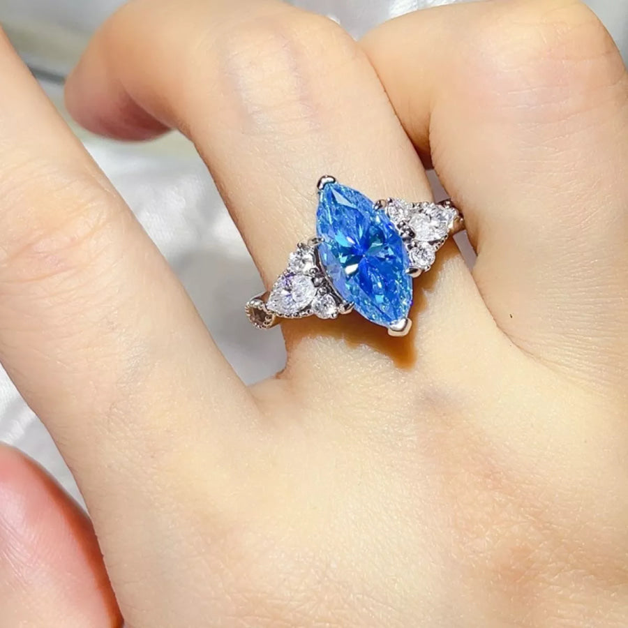 3 Carat Moissanite 925 Sterling Silver Ring Apparel and Accessories
