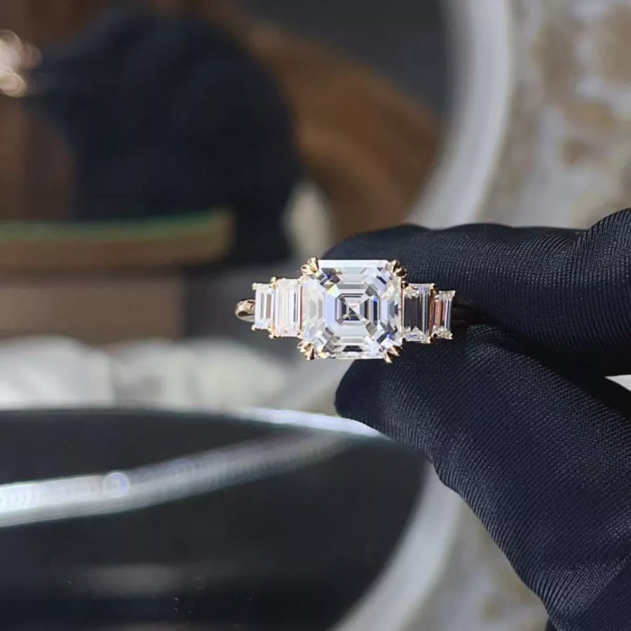 3 Carat Moissanite 925 Sterling Silver Ring Apparel and Accessories