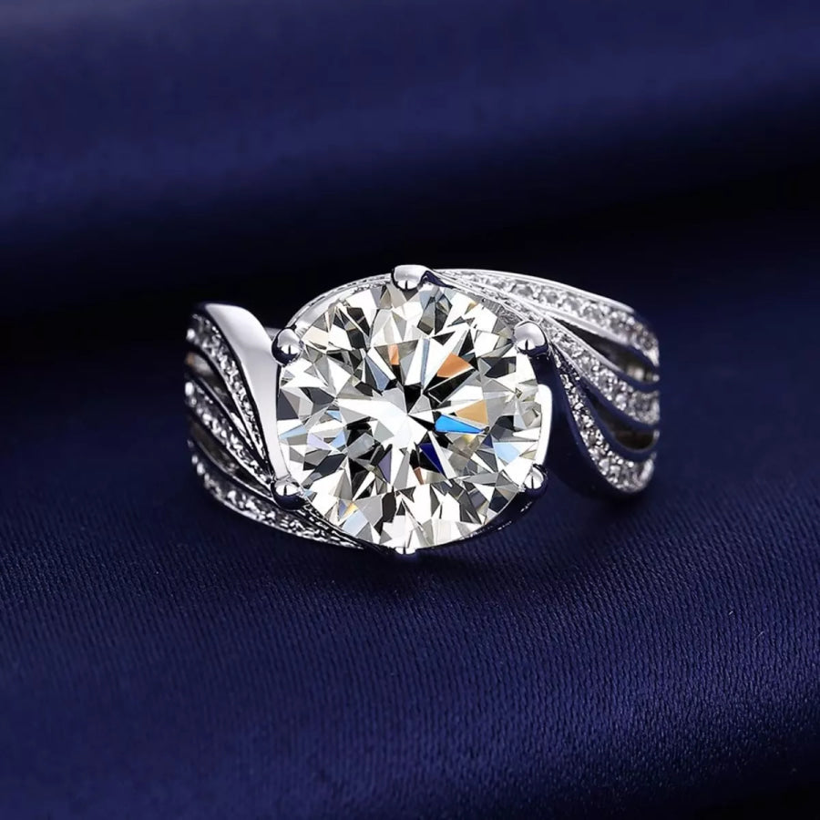 3 Carat Moissanite 925 Sterling Silver Ring Apparel and Accessories