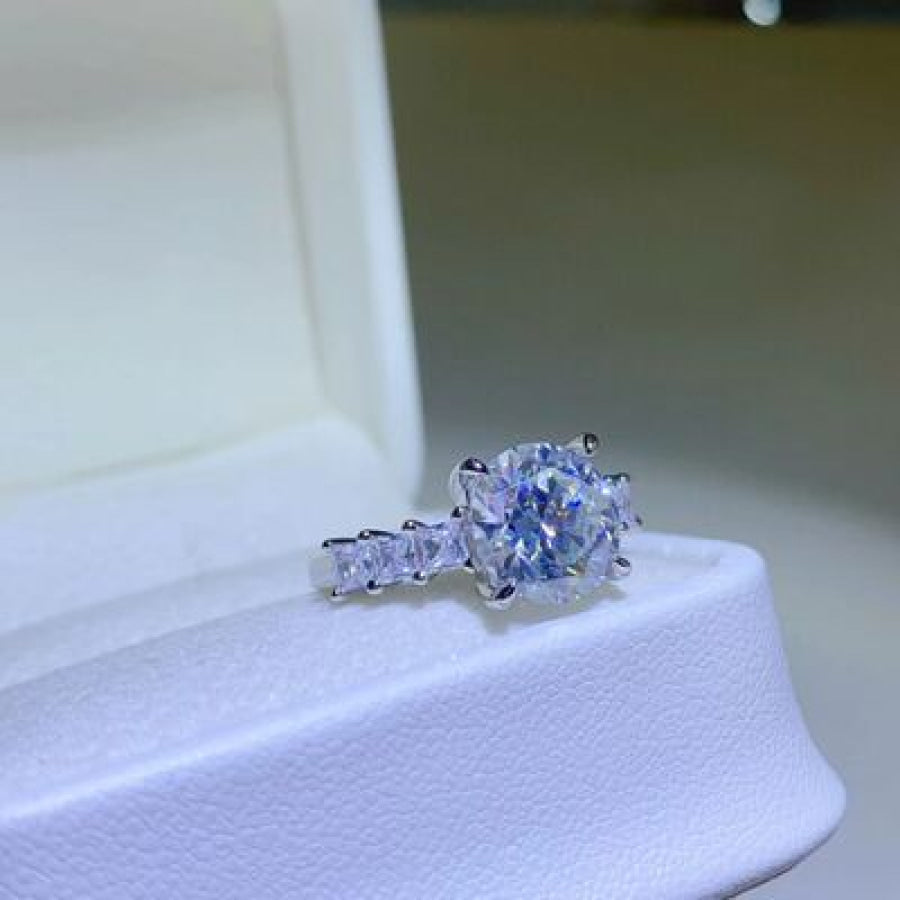 3 Carat Moissanite 925 Sterling Silver Ring Apparel and Accessories