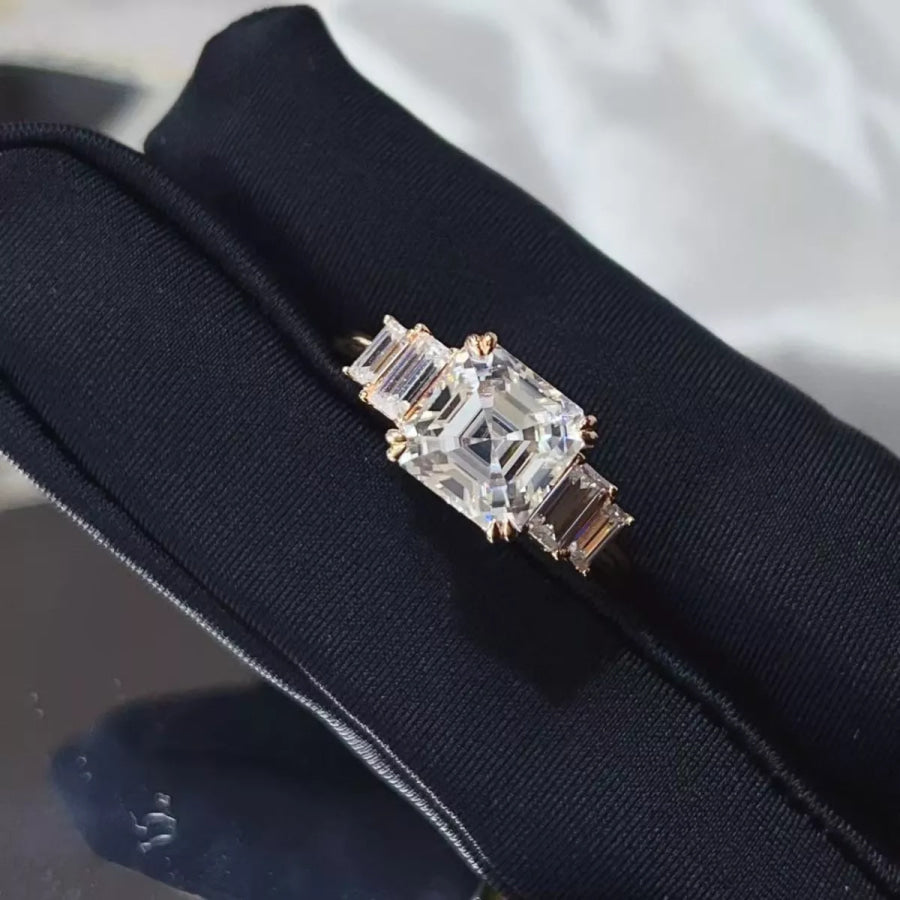 3 Carat Moissanite 925 Sterling Silver Ring Apparel and Accessories