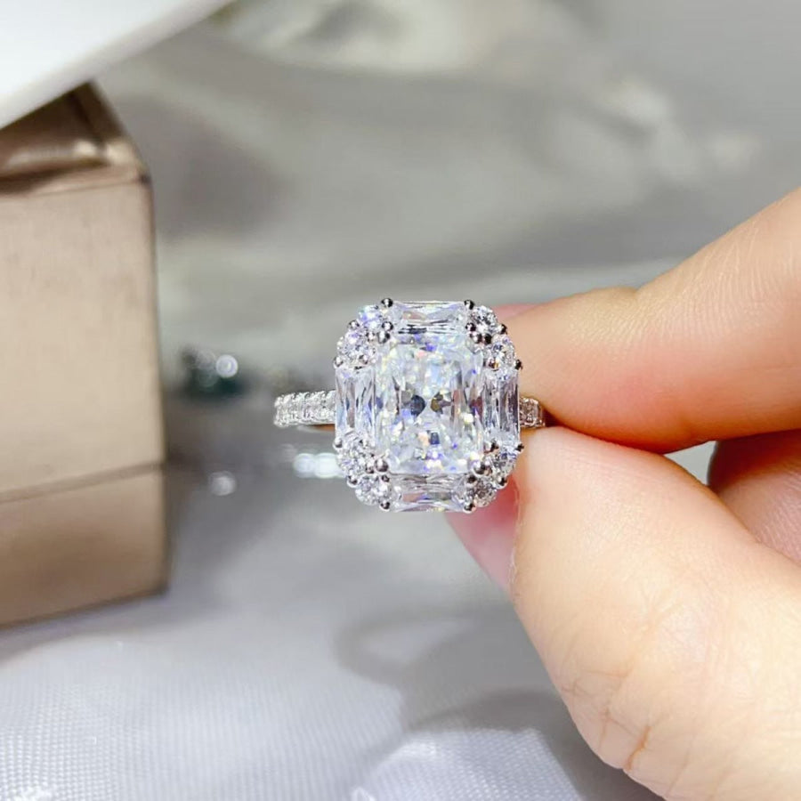 3 Carat Moissanite 925 Sterling Silver Ring Apparel and Accessories
