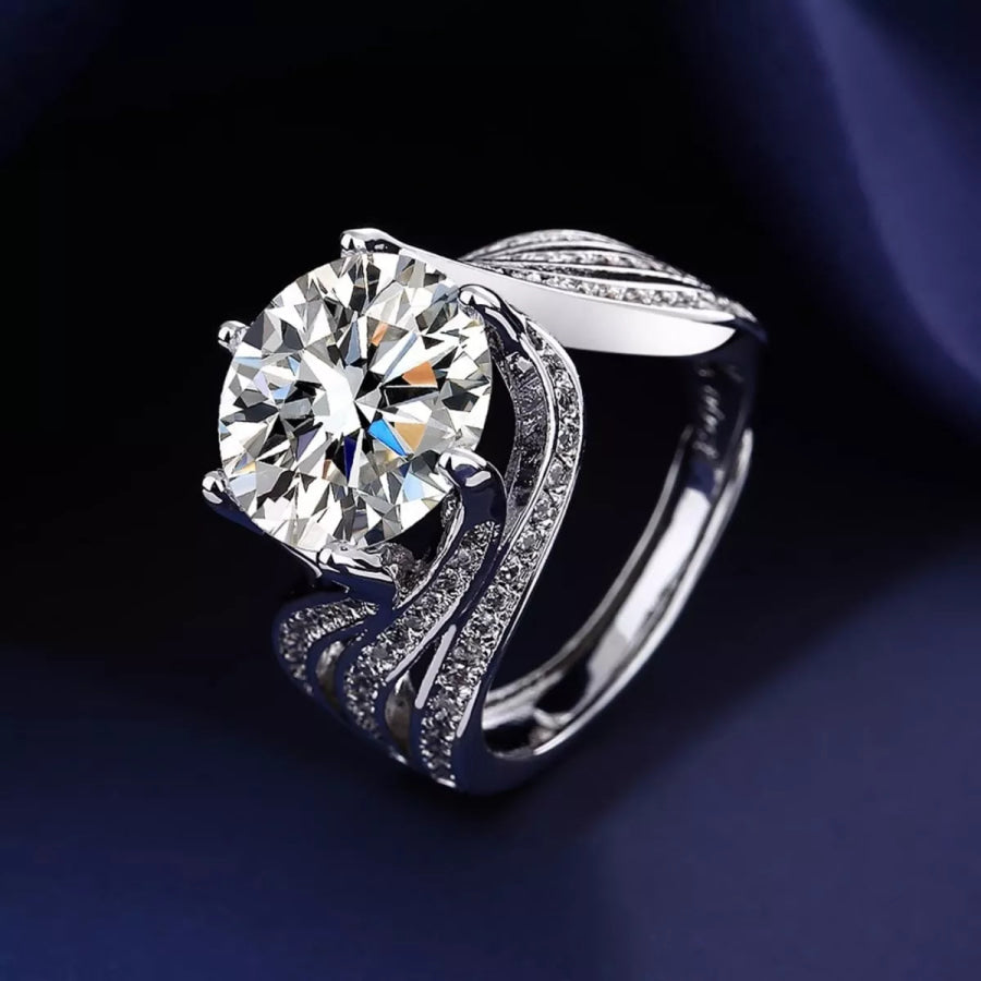 3 Carat Moissanite 925 Sterling Silver Ring Apparel and Accessories