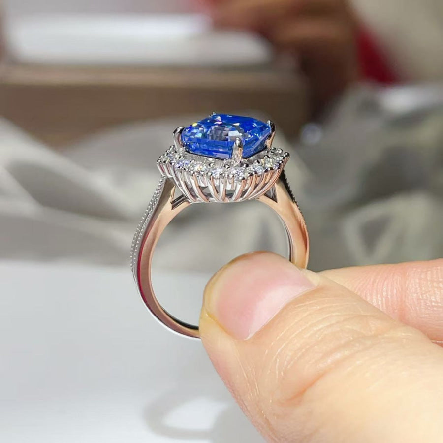 3 Carat Moissanite 925 Sterling Silver Ring Apparel and Accessories