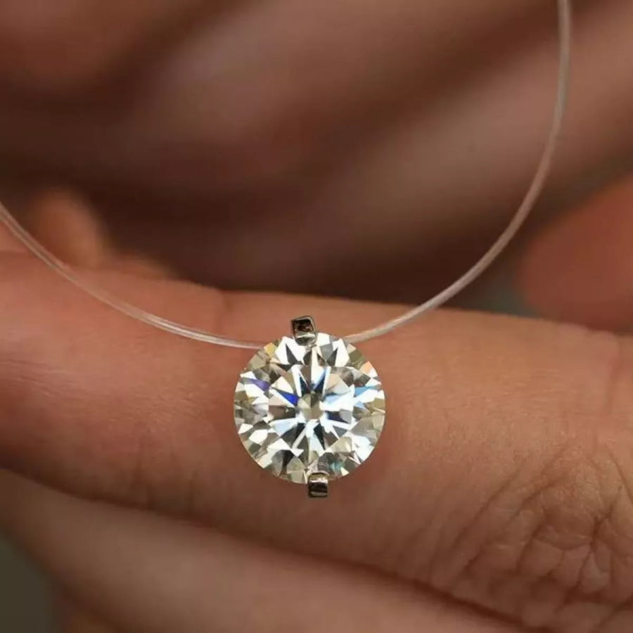 3 Carat Moissanite 925 Sterling Silver Ring Silver / onesize Apparel and Accessories