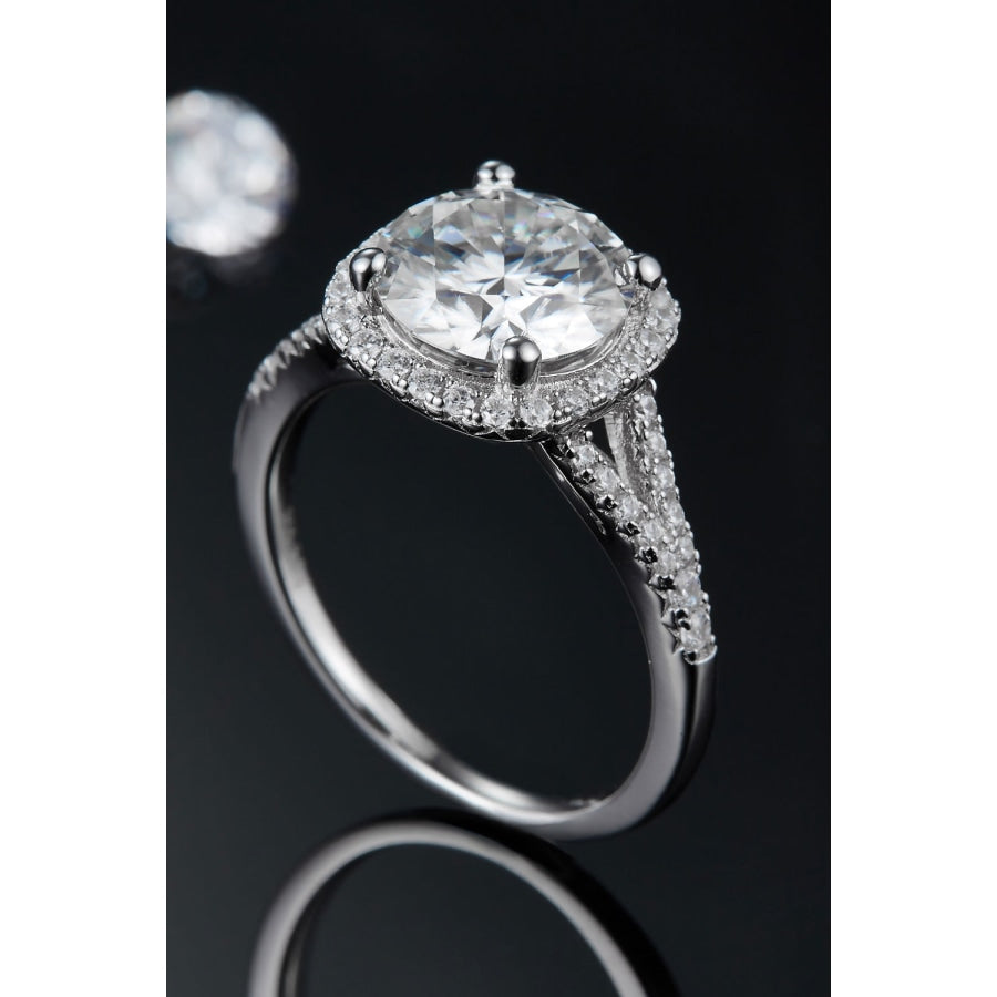 3 Carat Moissanite Halo Ring