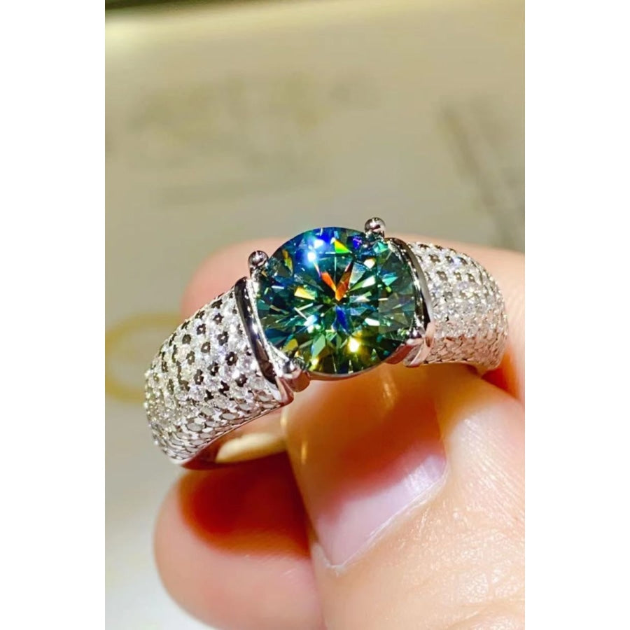 3 Carat Moissanite Side Stone Ring