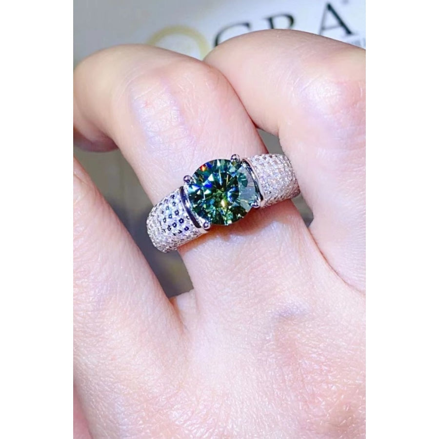 3 Carat Moissanite Side Stone Ring