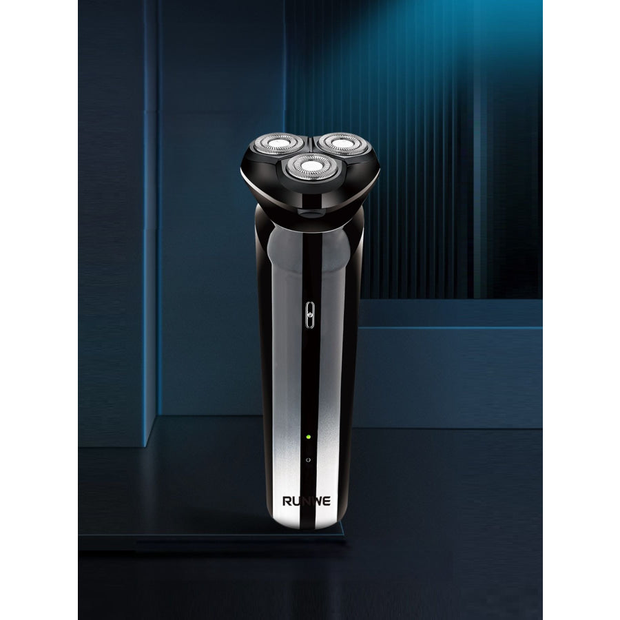 3-Head Rotary Electric Shaver Black / ONESIZE Apparel and Accessories