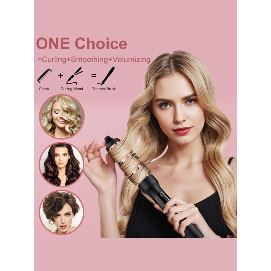 3-in-1 Ceramic Curling Hot Air Brush Apparel and Accessories