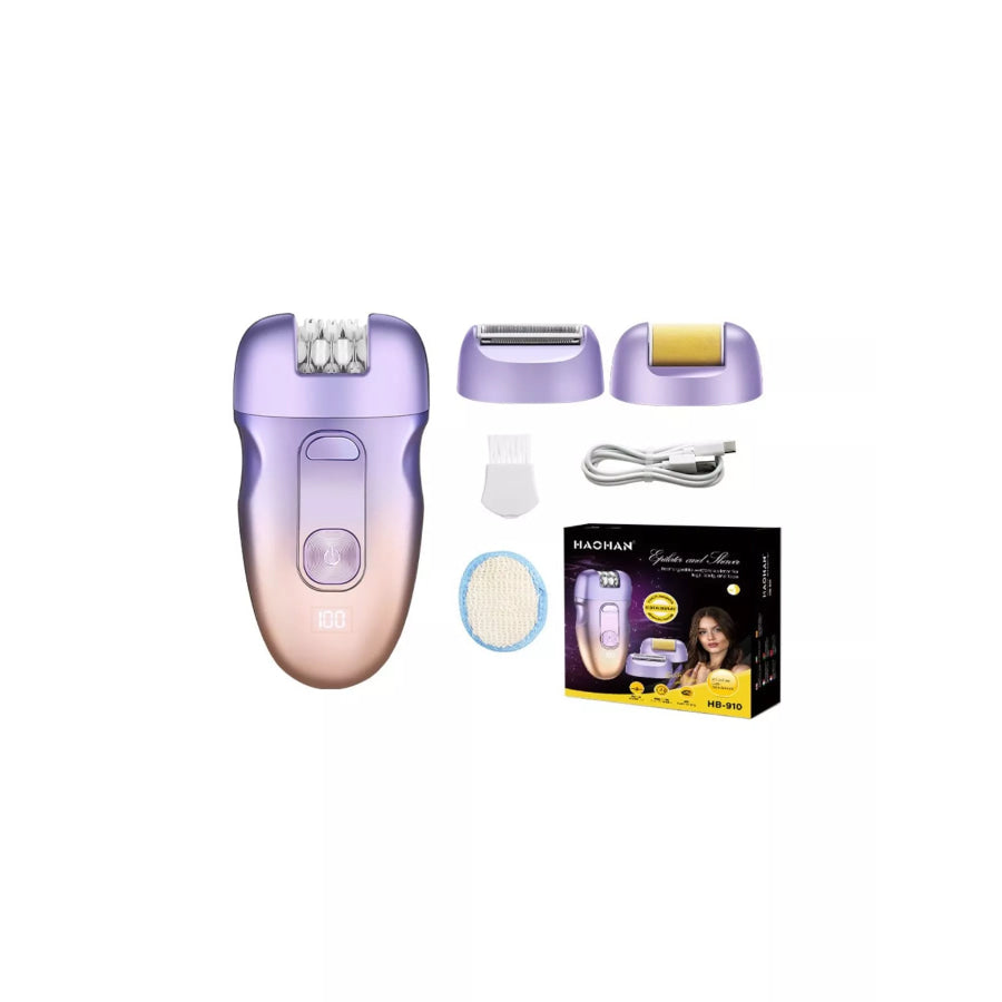 3 in 1 Portable Hair Removal Epilator Lavender / One Size Apparel and Accessories