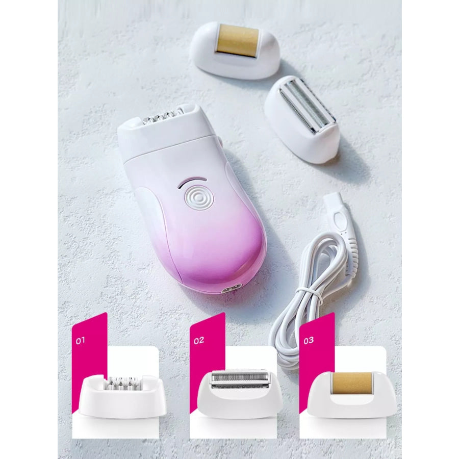 3-in-1 Portable Hair Removal Pink / One Size Apparel and Accessories