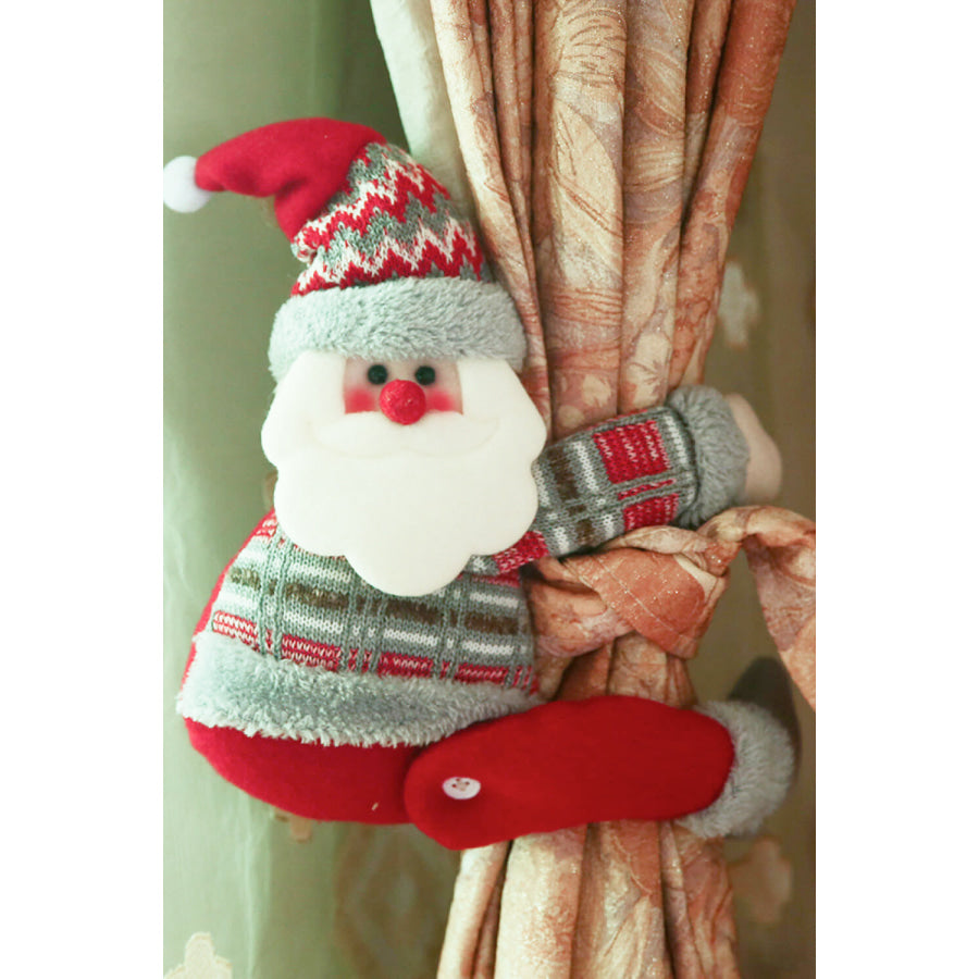 3-Pack Christmas Santa Curtain Tieback Santa/Snowman/Reindeer / One Size/3 Pack Apparel and Accessories