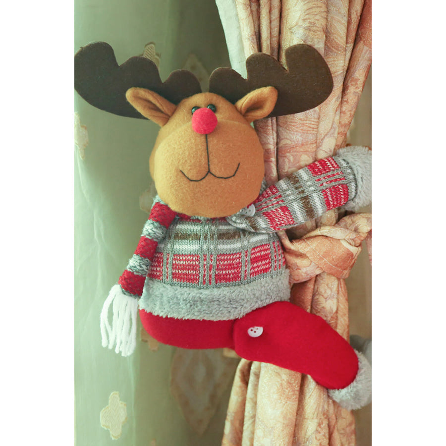 3-Pack Christmas Santa Curtain Tieback Santa/Snowman/Reindeer / One Size/3 Pack Apparel and Accessories