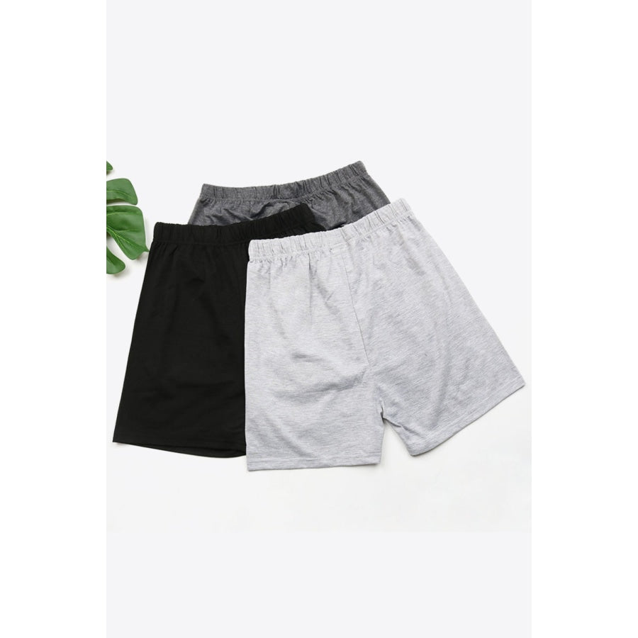 3-Pack Elastic Waist Shorts