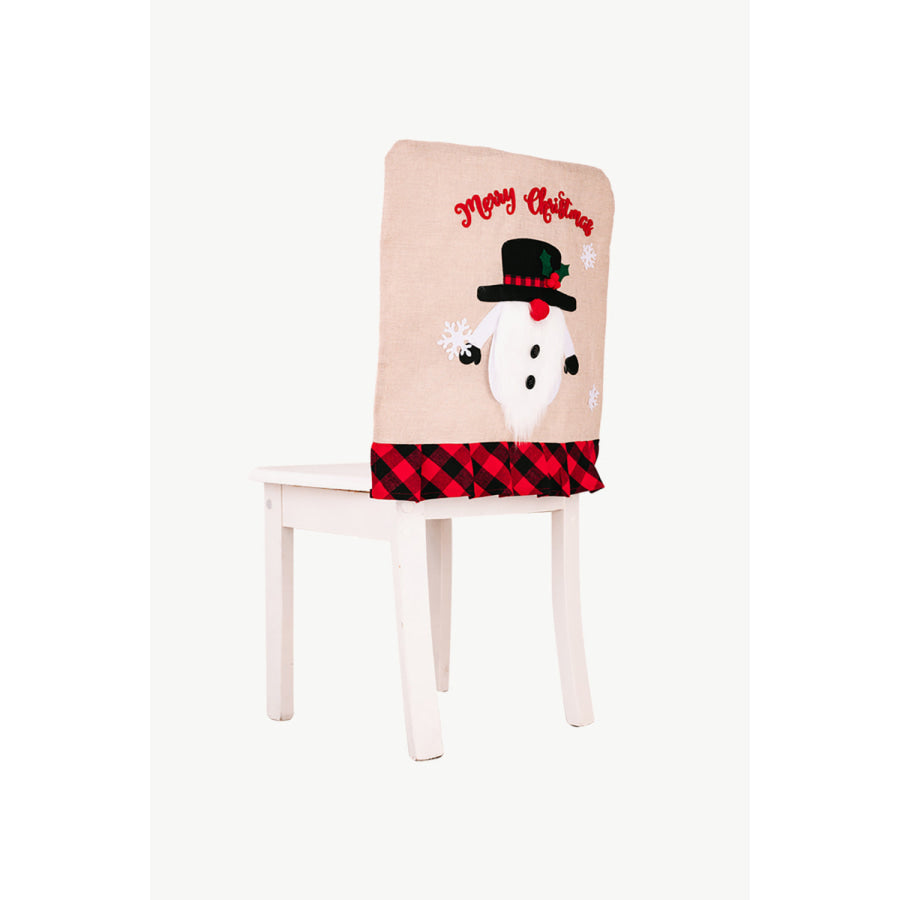 3-Pack Plaid Christmas Gnome Chair Covers Black/Red/Brown / One Size/3 Pack Apparel and Accessories