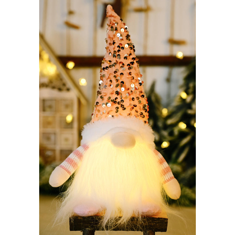 3-Pack Sequin Light-Up Christmas Gnomes Red/Pink/Gray / One Size/3 Pack Apparel and Accessories