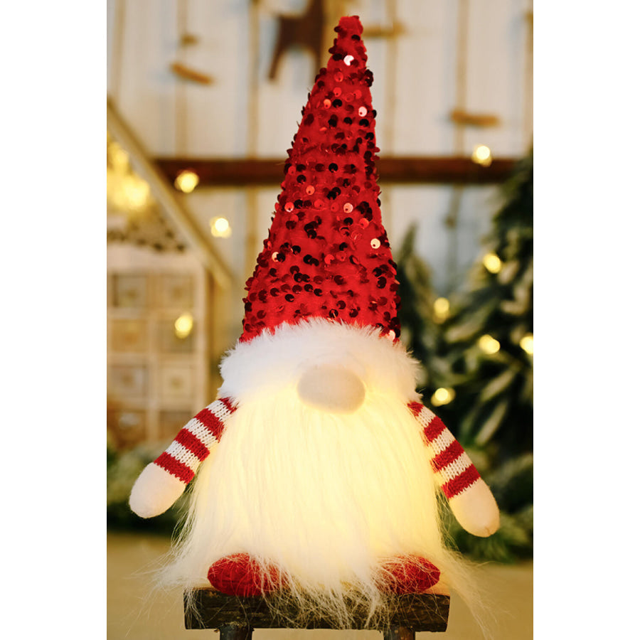 3-Pack Sequin Light-Up Christmas Gnomes Red/Pink/Gray / One Size/3 Pack Apparel and Accessories