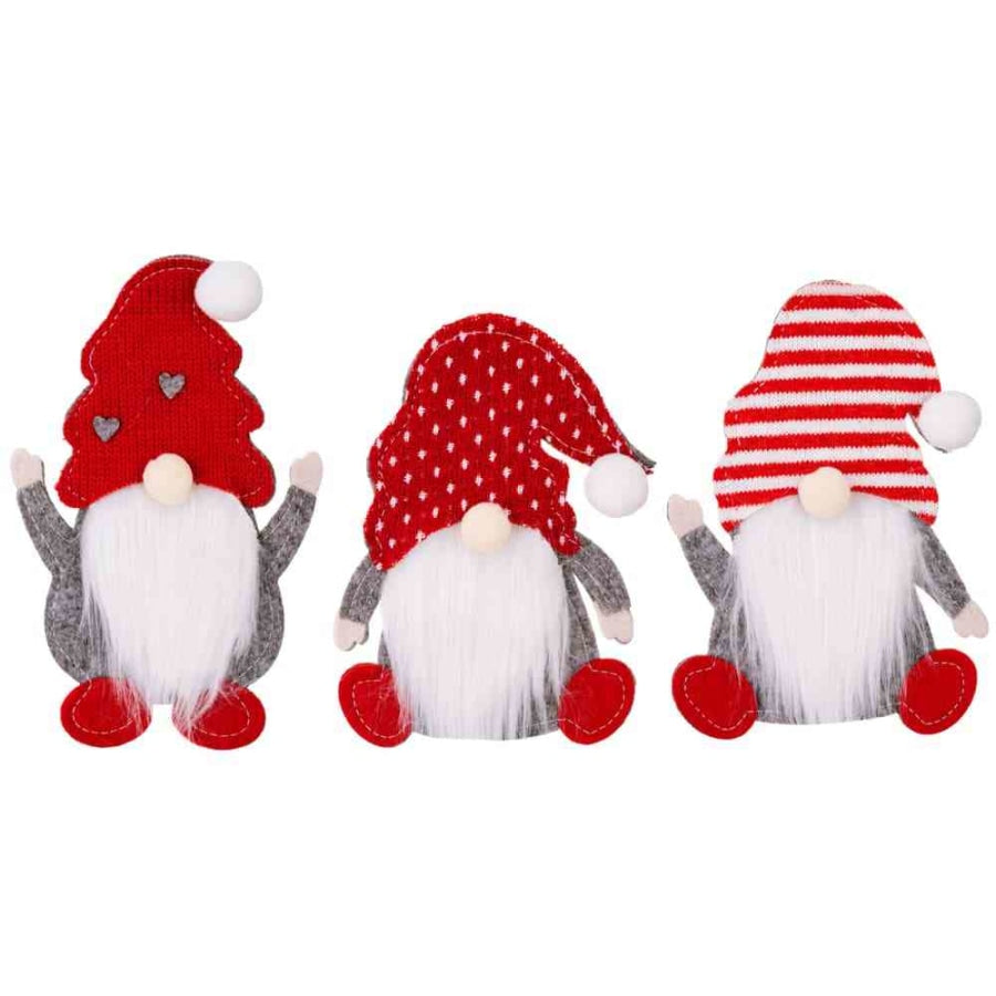 3-Piece Faceless Gnome Cutlery Holders Red / One Size