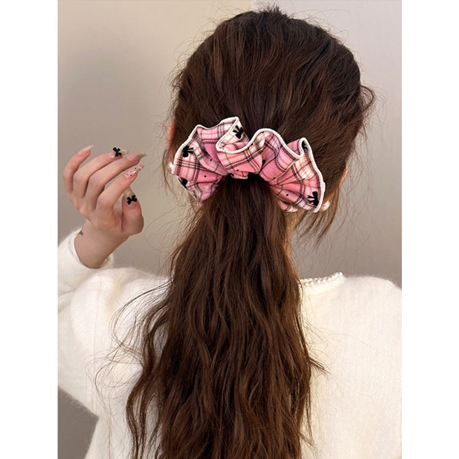 3-Piece Plaid Contrast Elastic Hair Scrunchy Multi / One Size Apparel and Accessories