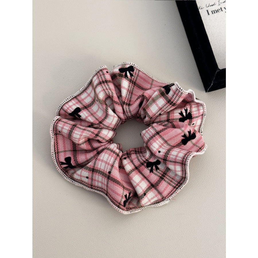 3-Piece Plaid Contrast Elastic Hair Scrunchy Multi / One Size Apparel and Accessories